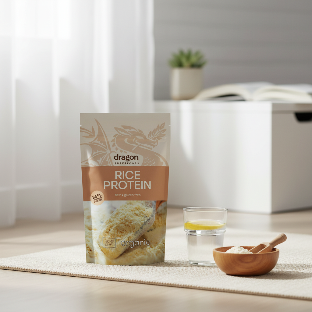 Pudră Proteică din Orez Bio 200g Dragon Superfoods - Sursă Completă de Proteină Vegetală Fără Gluten 2