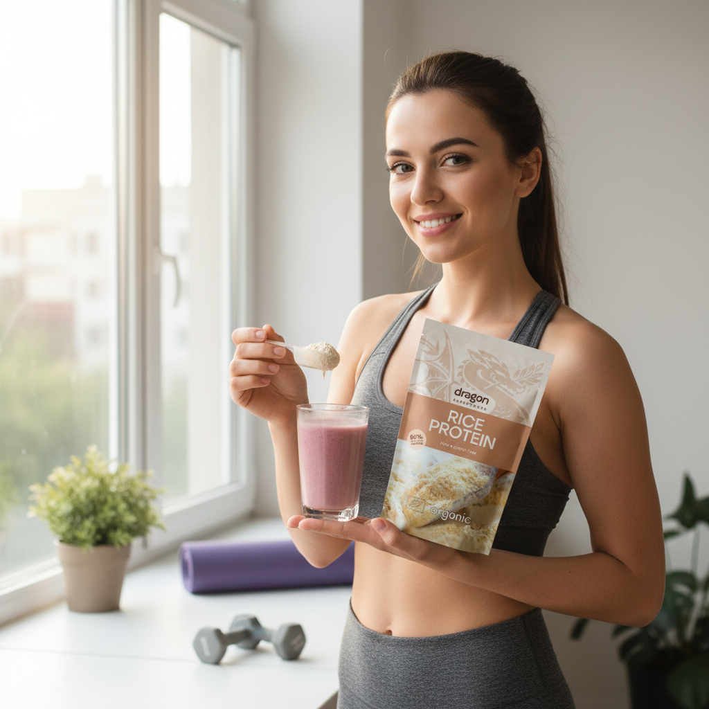 Pudră Proteică din Orez Bio 200g Dragon Superfoods - Sursă Completă de Proteină Vegetală Fără Gluten 3
