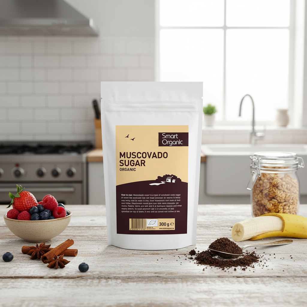 Zahar Brun Muscovado Bio Smart Organic 300g: Dulceață Autentică și Arome Bogate, Nerefinate 2