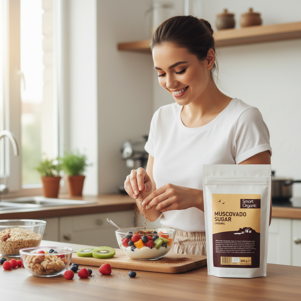 Zahar Brun Muscovado Bio Smart Organic 300g: Dulceață Autentică și Arome Bogate, Nerefinate 3