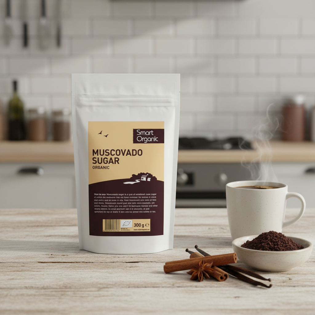 Zahar Brun Muscovado Bio Smart Organic 300g: Dulceață Autentică și Arome Bogate, Nerefinate