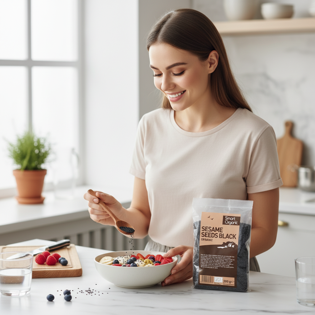 Semințe de Susan Negru Bio Smart Organic - Sursă Naturală de Calciu și Proteine (200g) 3