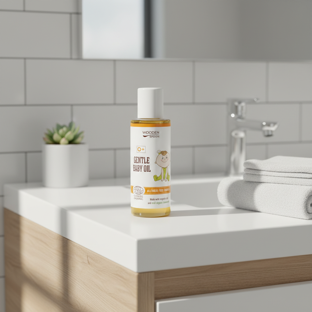 Ulei Delicat pentru Bebelusi Ecologic 100ml Wooden Spoon – Îngrijire Pură și Certificată COSMOS Organic
