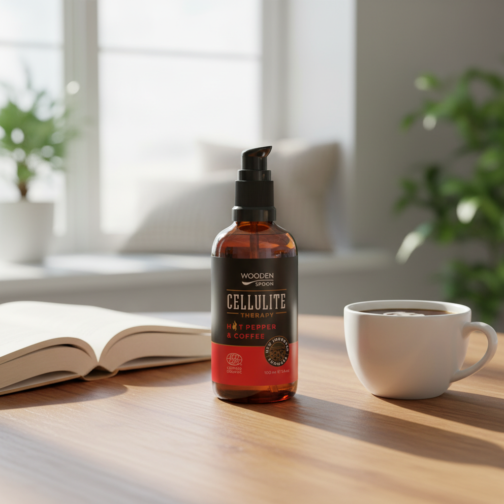 Ulei Anticelulitic Bio Activ cu Ardei Iute și Cafea - Tratament Intensiv Wooden Spoon 100ml