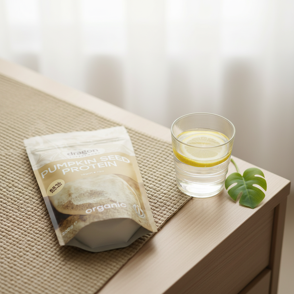 Pudră Proteică Bio din Semințe de Dovleac Raw (66% Proteină) – Dragon Superfoods 200g 2