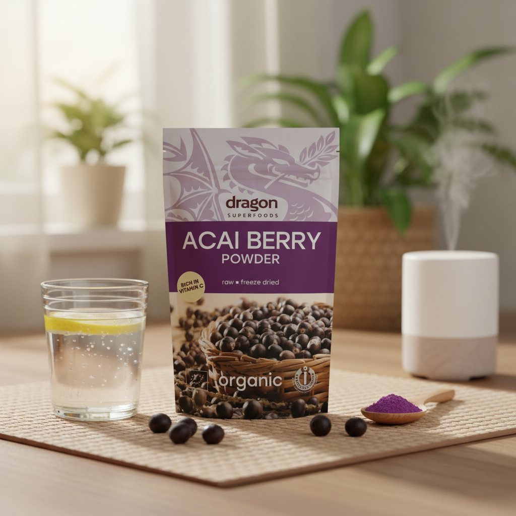 Acai Pulbere Bio Organică Raw 75g - Dragon Superfoods | Superaliment Antioxidant pentru Energie și Vitalitate 2
