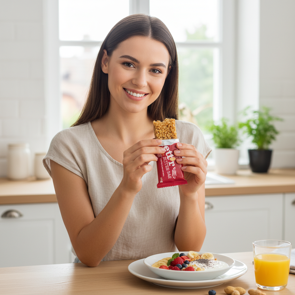 Baton Bio cu Cremă de Arahide și Ovăz Fără Gluten - Gust Intens & Energie Pură Bettr 30g 3