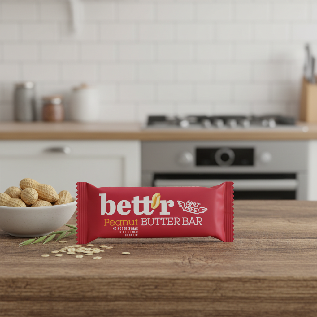 Baton Bio cu Cremă de Arahide și Ovăz Fără Gluten - Gust Intens & Energie Pură Bettr 30g