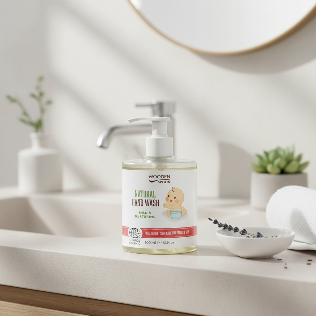 Săpun Lichid Natural pentru Copii și Bebeluși cu Lavandă Bio - Wooden Spoon 300ml 2