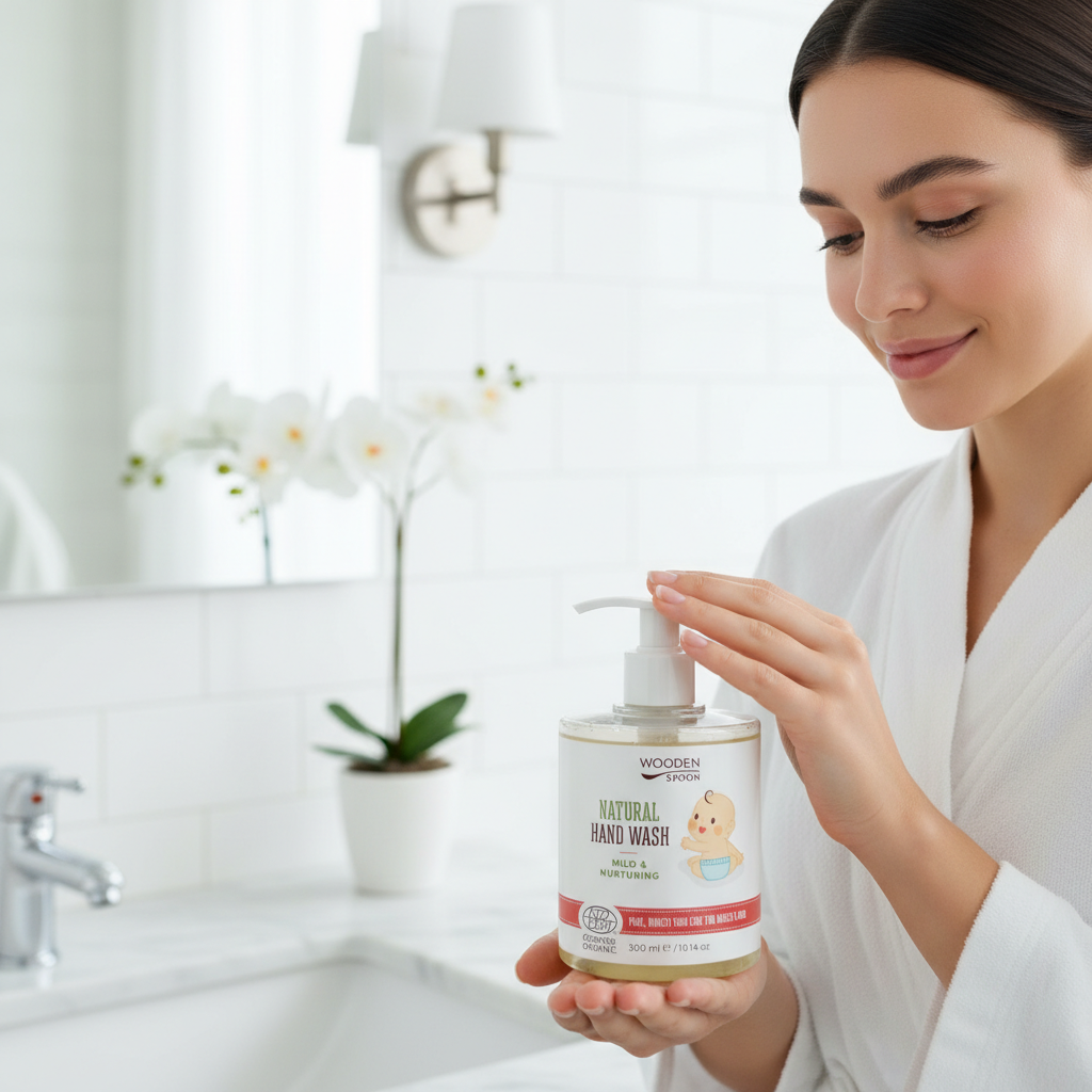 Săpun Lichid Natural pentru Copii și Bebeluși cu Lavandă Bio - Wooden Spoon 300ml 3