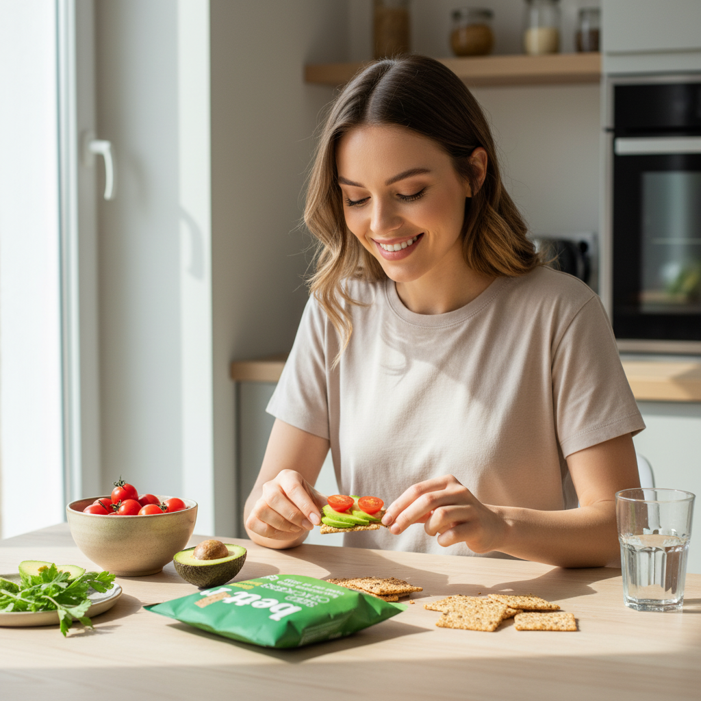 Crackers Integrali Bio cu Ierburi și Semințe Bettr - Gustare Crocantă 150g 3