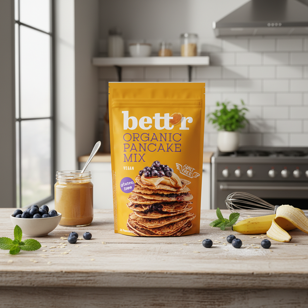 Mix Bio pentru Clătite Fără Gluten și Bogat în Proteine Bettr 400g 2