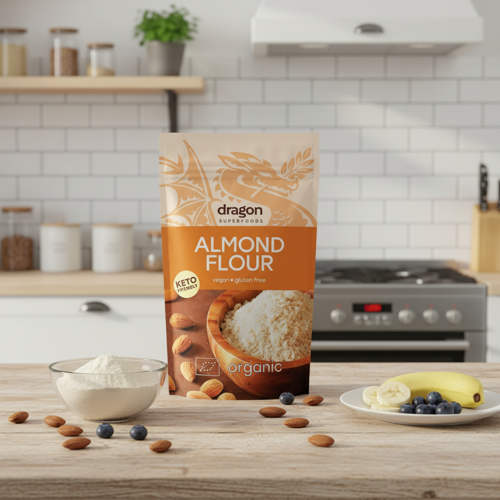 Făină de Migdale Bio Fără Gluten – Textură Fină din Migdale Decojite – 200g Dragon Superfoods 2