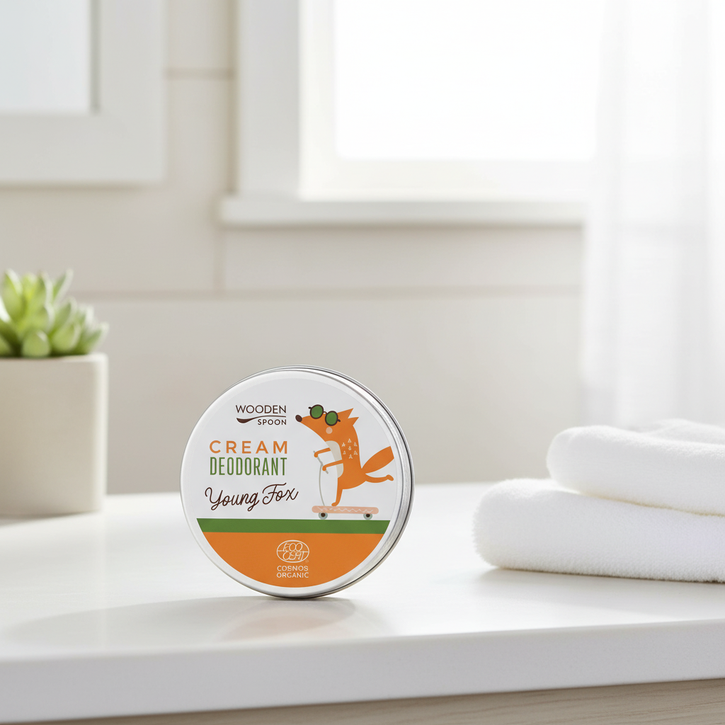 Deodorant Cremă Bio pentru Tineri Young Fox 60ml Wooden Spoon - Formulă Naturală Fără Aluminiu