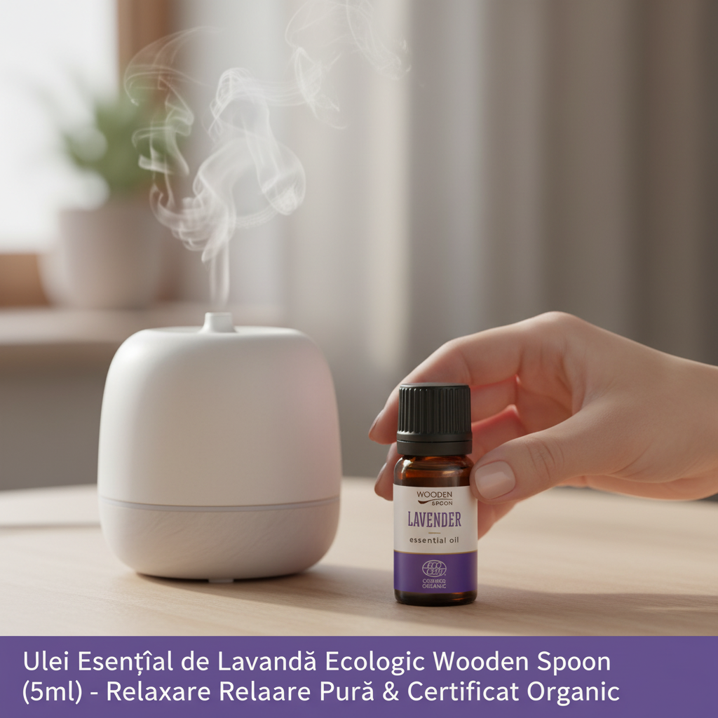 Ulei Esențial de Lavandă Ecologic Wooden Spoon (5ml) - Relaxare Pură & Certificat Organic