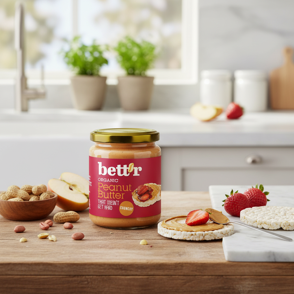 Cremă de Arahide Crunchy Bio Bettr 250g - Unt de Arahide Crocant Natural 2