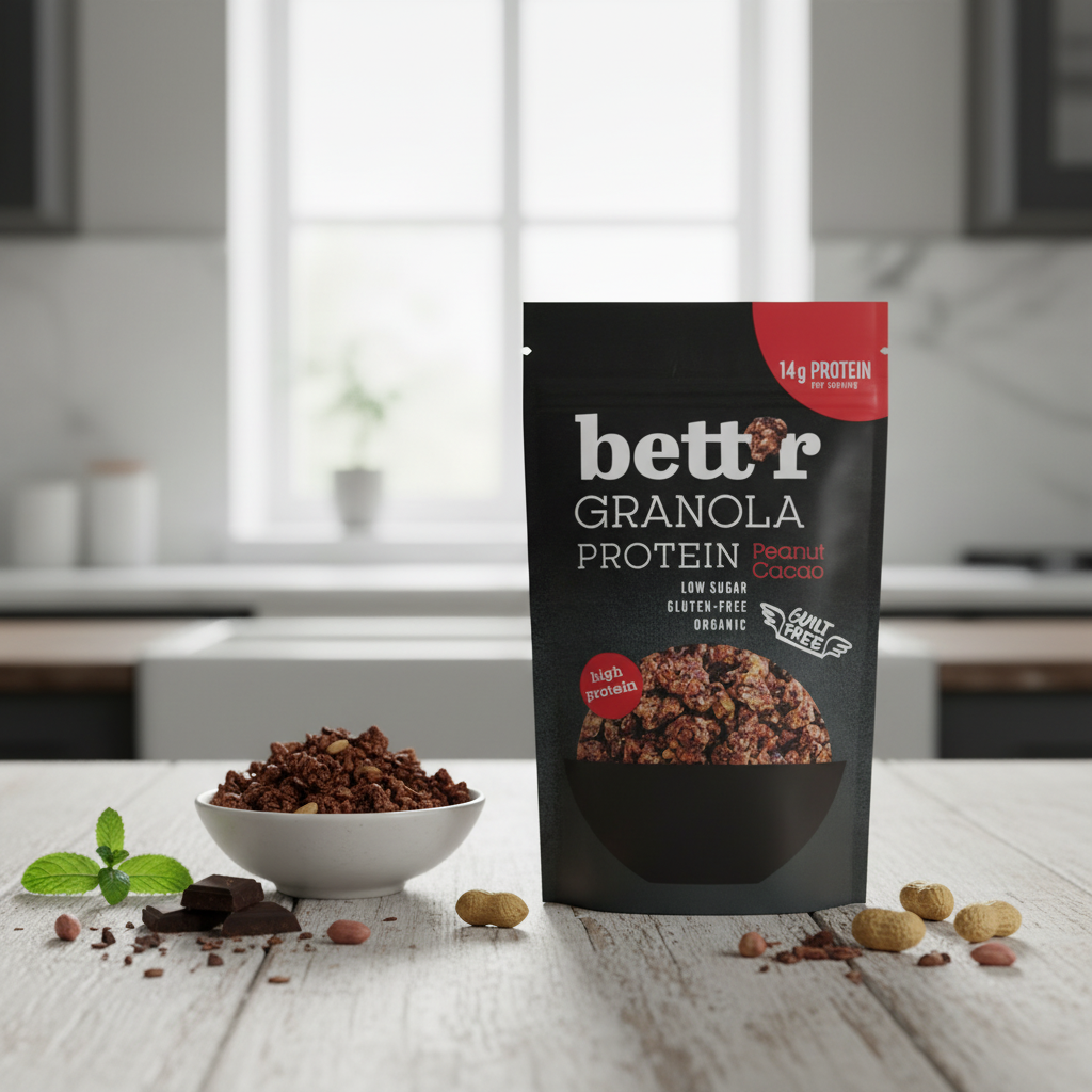 Granola Proteică Bio cu Arahide și Cacao Fără Gluten - Bettr 300g