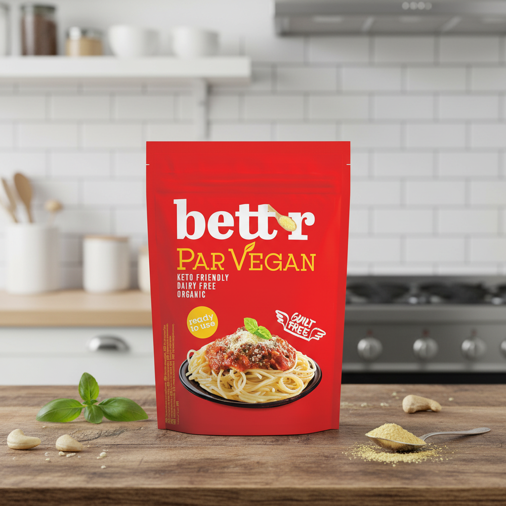 Par-Vegan: Înlocuitor de Parmezan Bio din Caju și Drojdie Inactivă - 150g Bettr