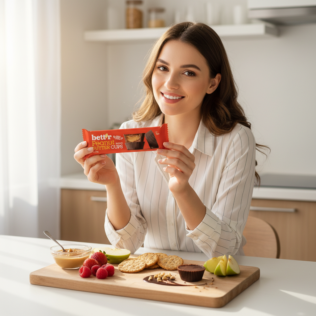 Praline Bio cu Unt de Arahide Bettr - Peanut Butter Cups 3 x 13g - Desert Vegan și Fără Gluten 3
