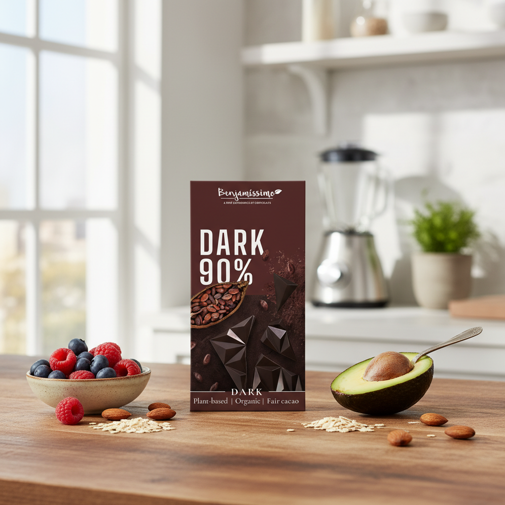 Ciocolată Neagră 90% Benjamissimo Bio - Intensitate Pură & Fără Gluten 60g 2