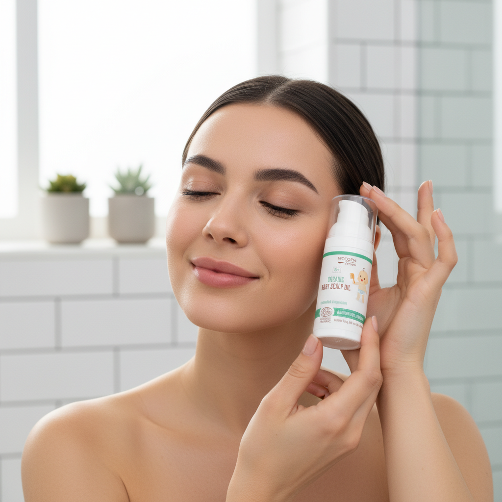 Ulei Ecologic pentru Scalpul Bebelusilor cu Gălbenele și Squalan 15ml Wooden Spoon 3
