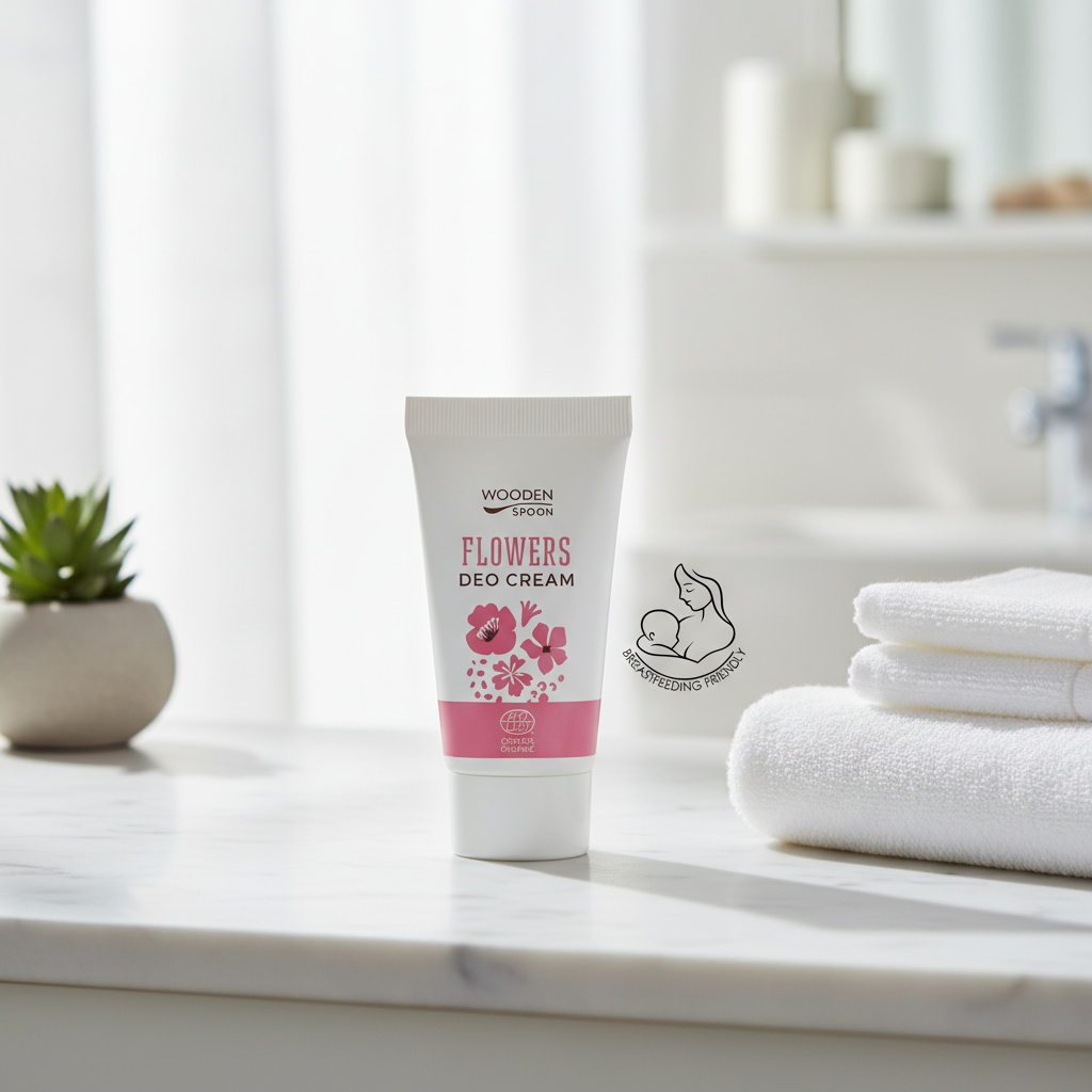 Deodorant Cremă Floral Ecologic, Certificat COSMOS, Fără Aluminiu - Wooden Spoon (40ml)
