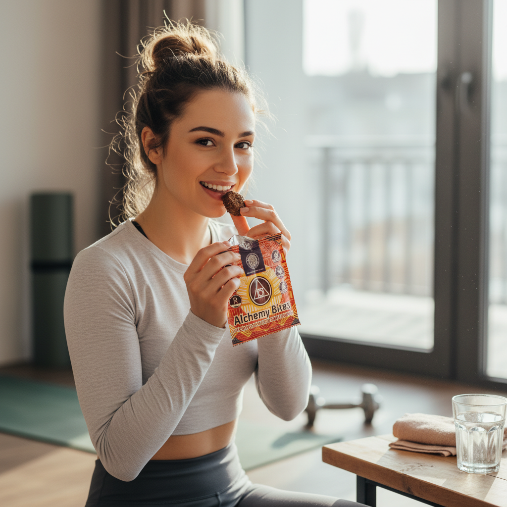 Gustare Raw Vegană Alchemy Bites cu Carob și Cânepă Germinată - Ancestral Superfoods (40g) 3