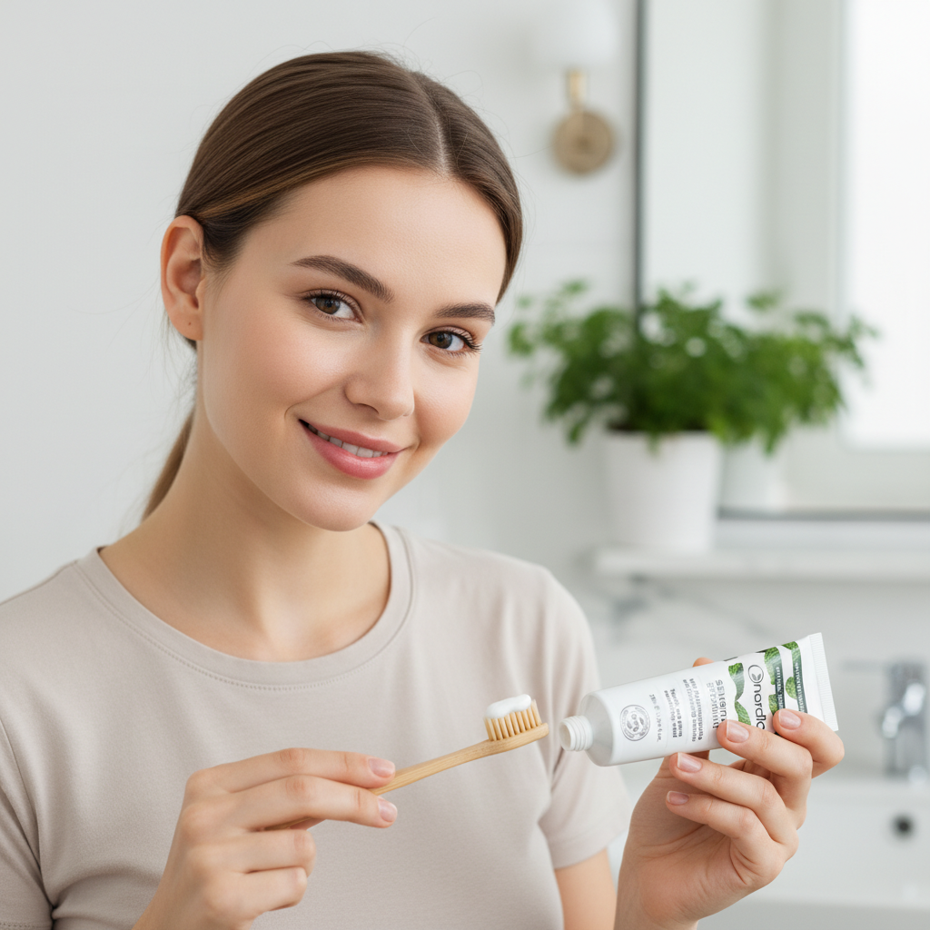 Pastă de Dinți Naturală Sensitive cu Mentă și Hidroxiapatită Nordics - 75ml 3