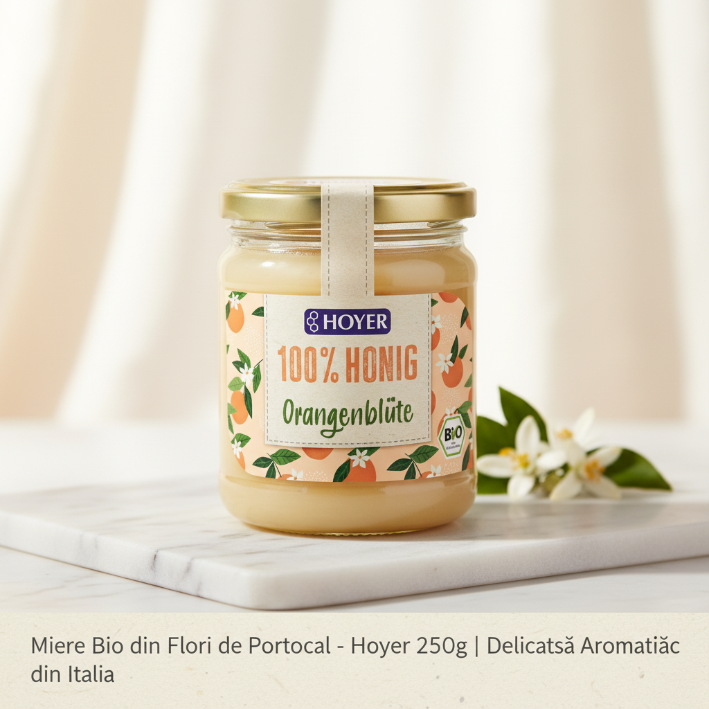 Miere Bio din Flori de Portocal - Hoyer 250g | Delicatesă Aromatică din Italia