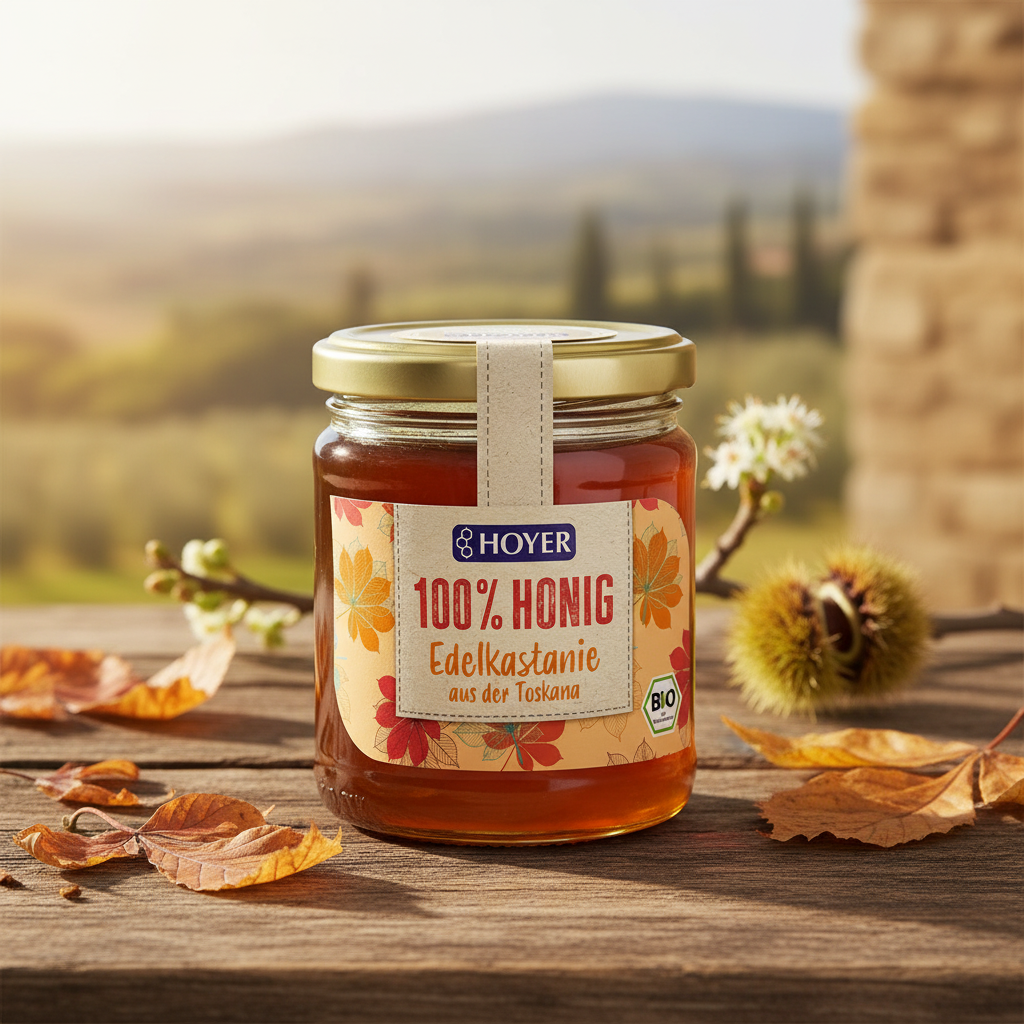 Miere de Castan Bio 250g Hoyer – Deliciu Aromatic din Toscana, 100% Naturală și Certificată Ecologic 2