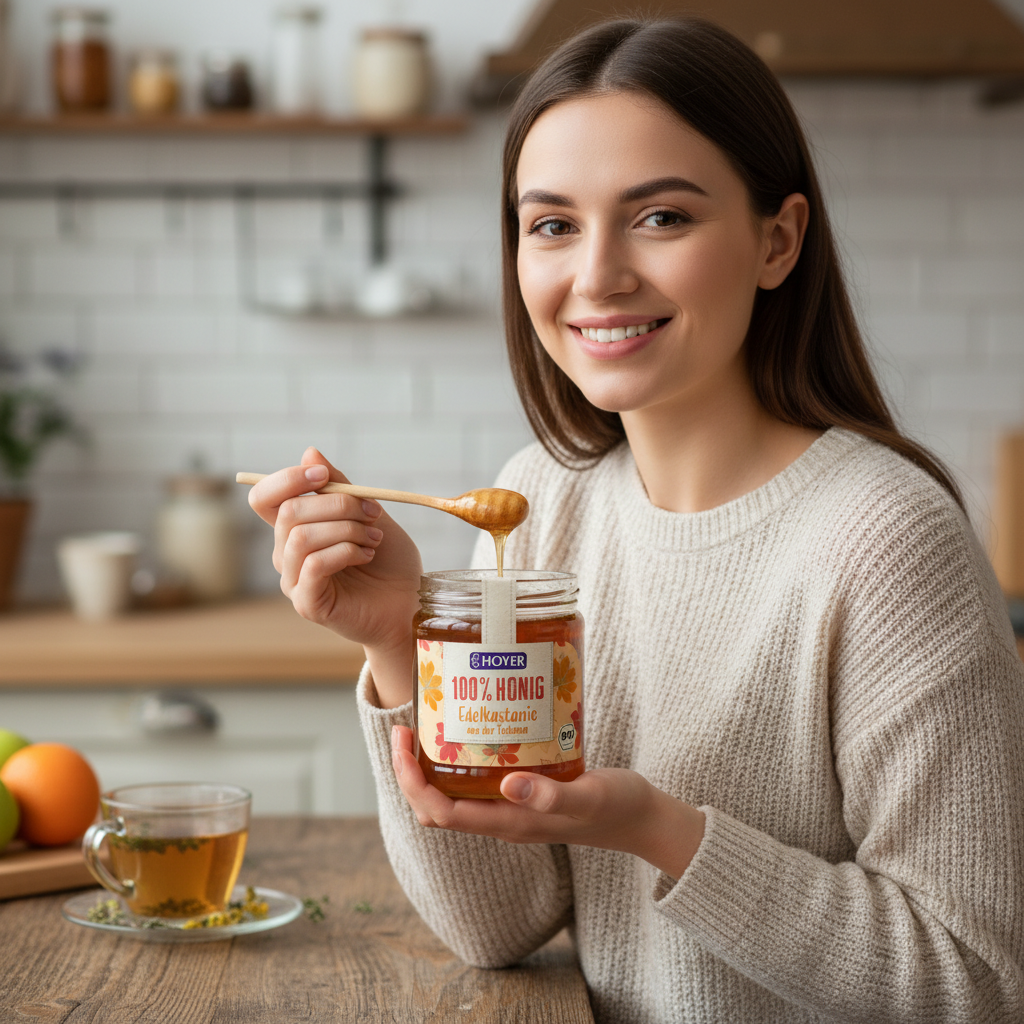 Miere de Castan Bio 250g Hoyer – Deliciu Aromatic din Toscana, 100% Naturală și Certificată Ecologic 3