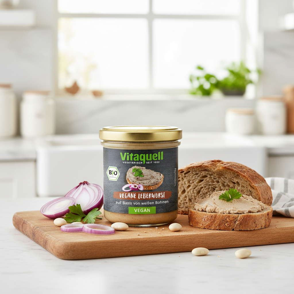 Cremă Tartinabilă Bio cu Fasole Albă și Ceapă – Alternativă Vegană Gourmet la Pate, 125g Vitaquell 2
