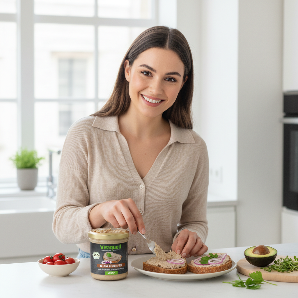 Cremă Tartinabilă Bio cu Fasole Albă și Ceapă – Alternativă Vegană Gourmet la Pate, 125g Vitaquell 3