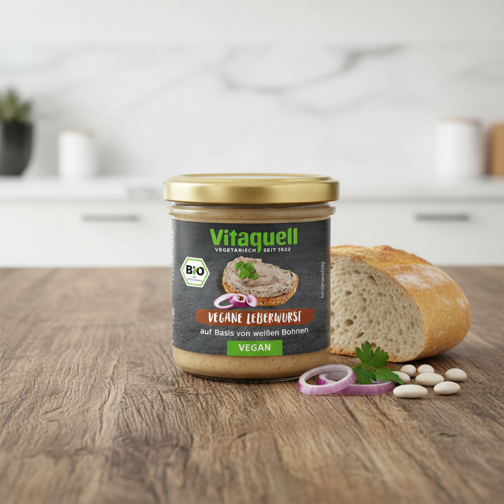 Cremă Tartinabilă Bio cu Fasole Albă și Ceapă – Alternativă Vegană Gourmet la Pate, 125g Vitaquell