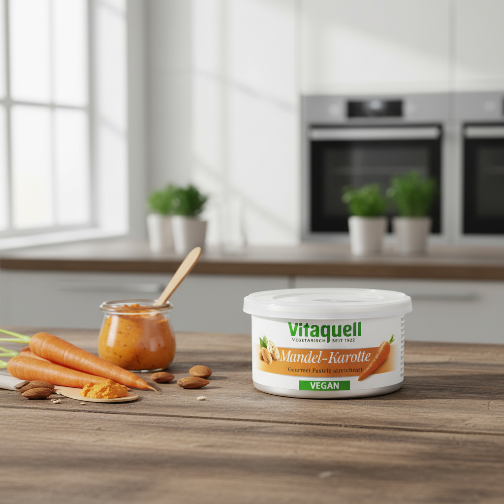 Crema Tartinabilă cu Morcovi și Migdale Bio, 125g, Vitaquell | Gourmet Vegan