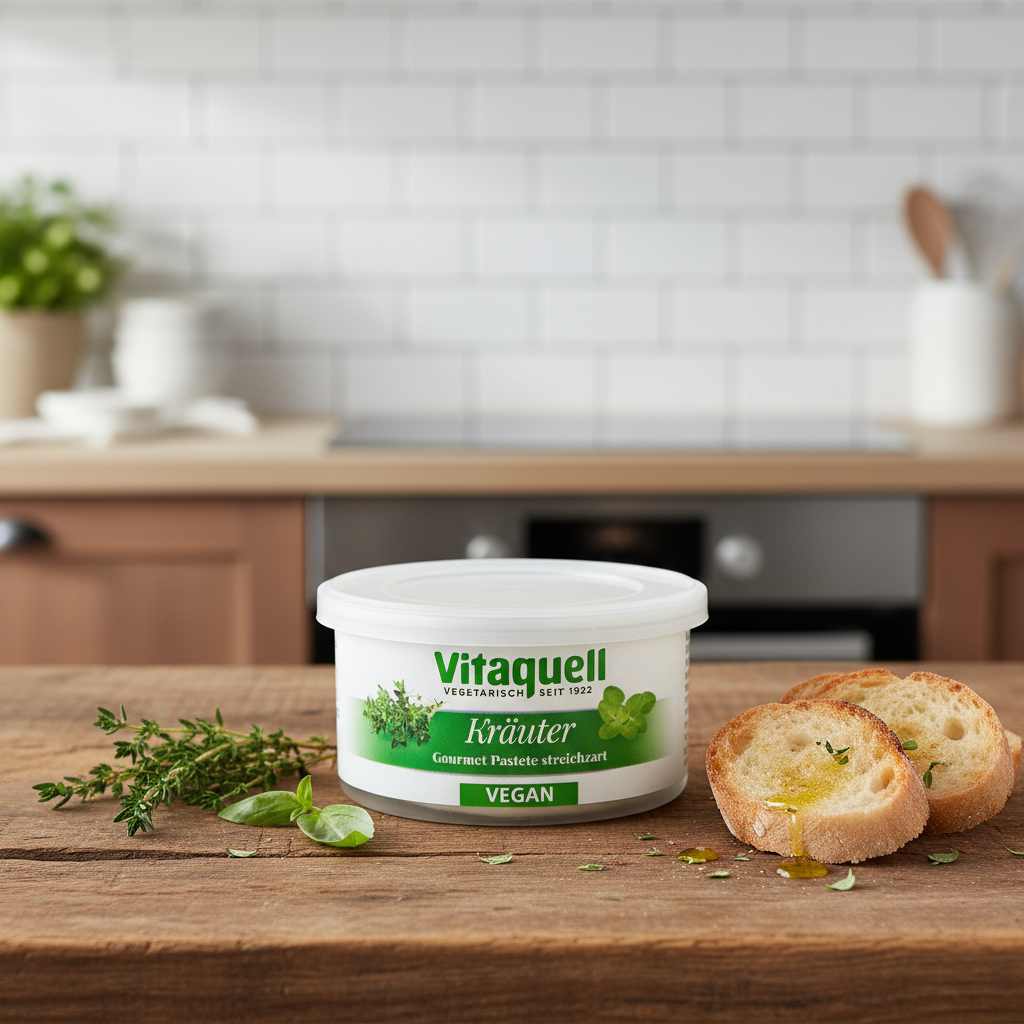 Crema Tartinabila Gourmet cu Verdeata Bio Vitaquell, 125g - Alternativa Vegana Premium
