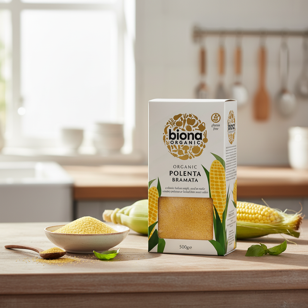 Făină de Mălai Bramata Bio Biona 500g - Polenta Autentică Italiană Fără Gluten