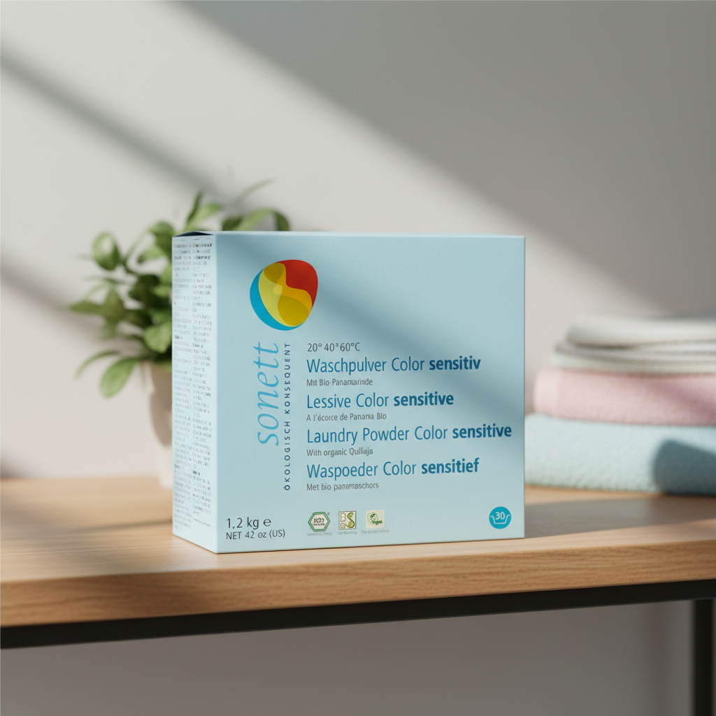 Detergent Praf Ecologic Sonett Sensitive pentru Rufe Colorate, 1.2kg - Hipoalergenic