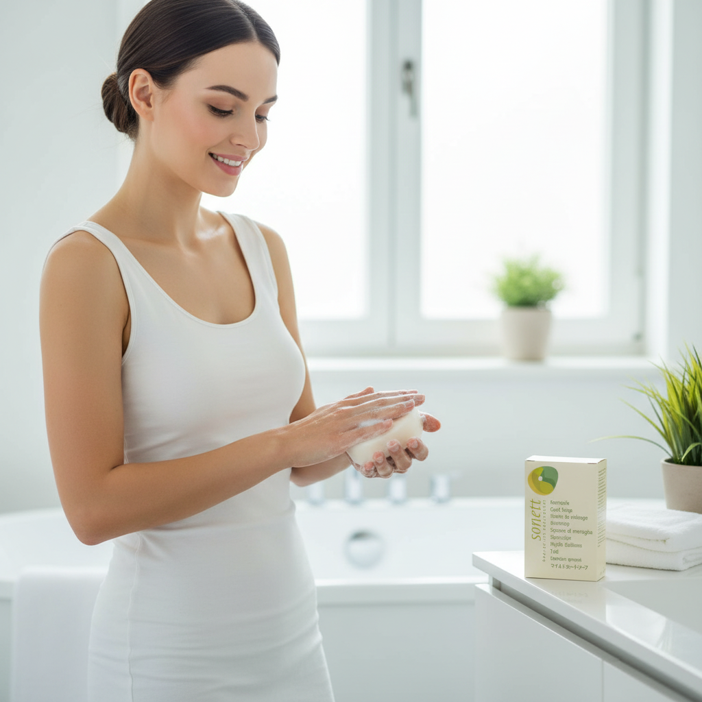 Săpun Solid Ecologic Sensitive Sonett 100g - Neutru, Fără Parfum, Certificat Organic 3
