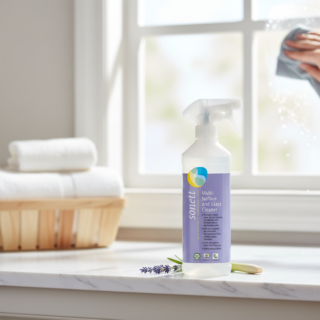 Detergent Ecologic pentru Sticlă și Suprafețe Multiple Sonett - 500ml, cu Lavandă și Lemongrass 2