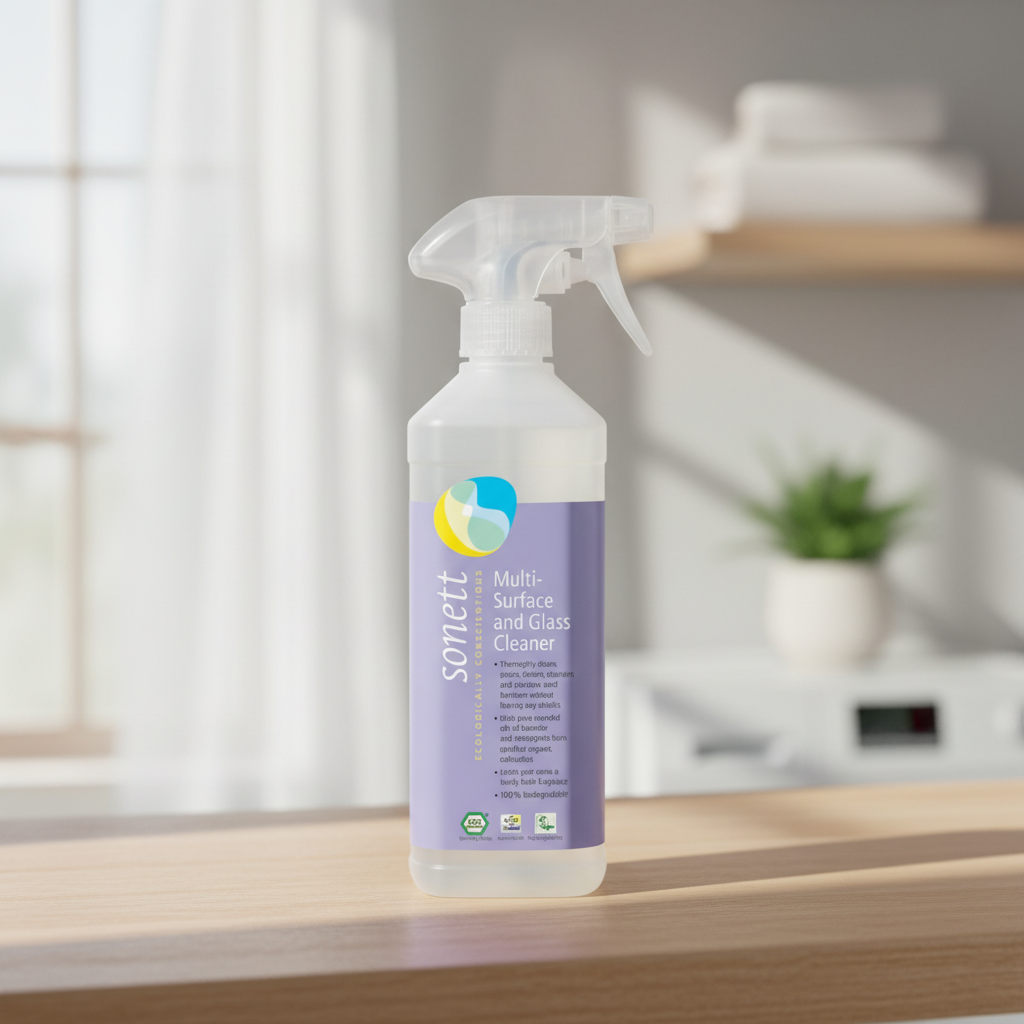 Detergent Ecologic pentru Sticlă și Suprafețe Multiple Sonett - 500ml, cu Lavandă și Lemongrass