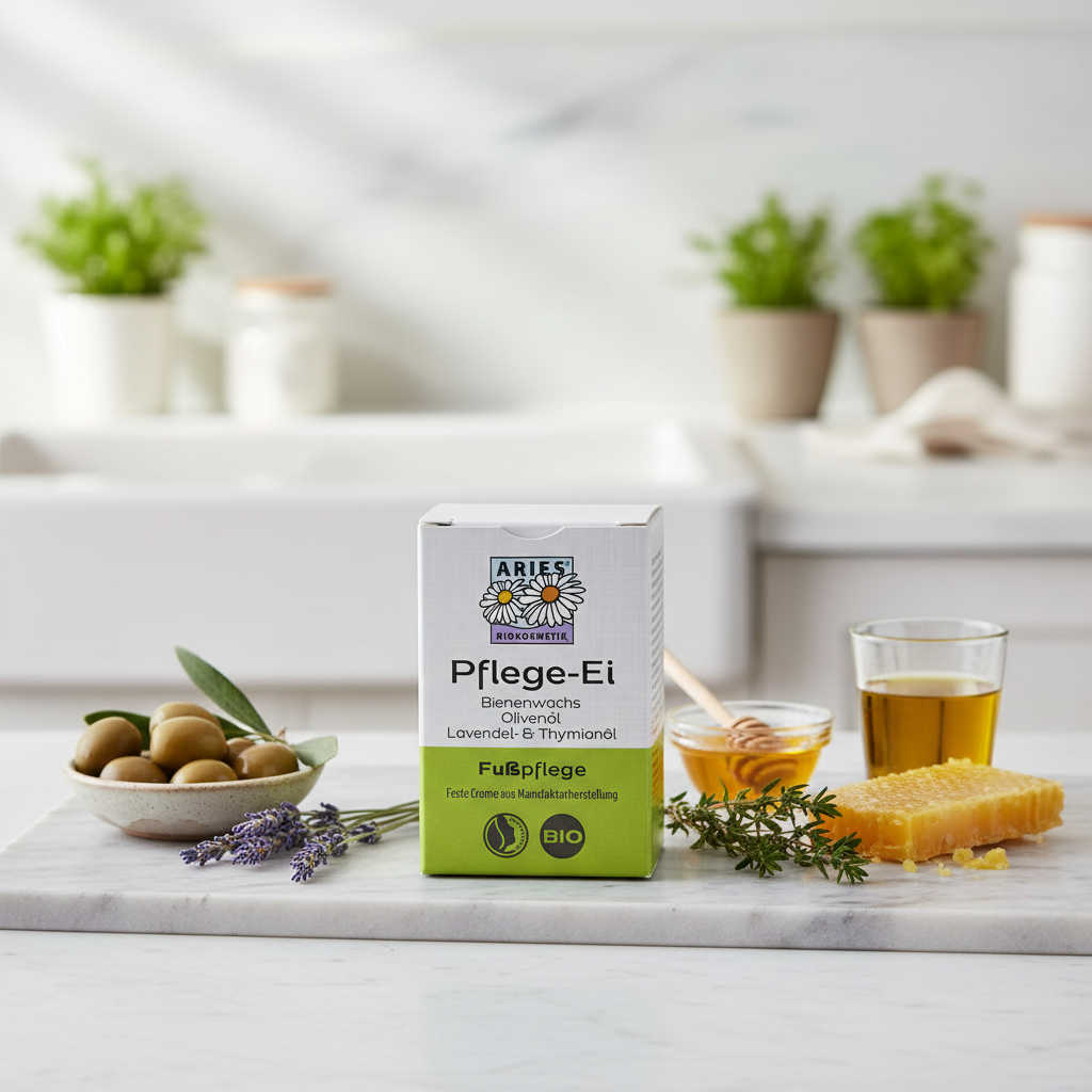 Crema Solida Bio pentru Picioare cu Ulei de Masline, Lavanda si Cimbru, 50g - Aries 2
