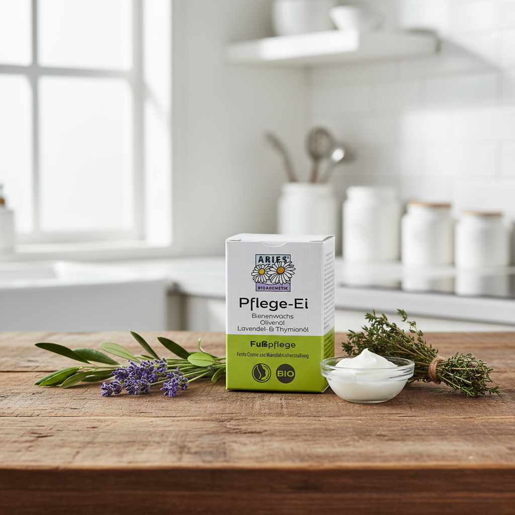 Crema Solida Bio pentru Picioare cu Ulei de Masline, Lavanda si Cimbru, 50g - Aries