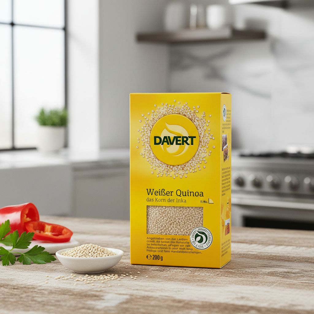 Quinoa Albă Bio Premium Davert - Superfood Ancestral Bogat în Proteine, 200g