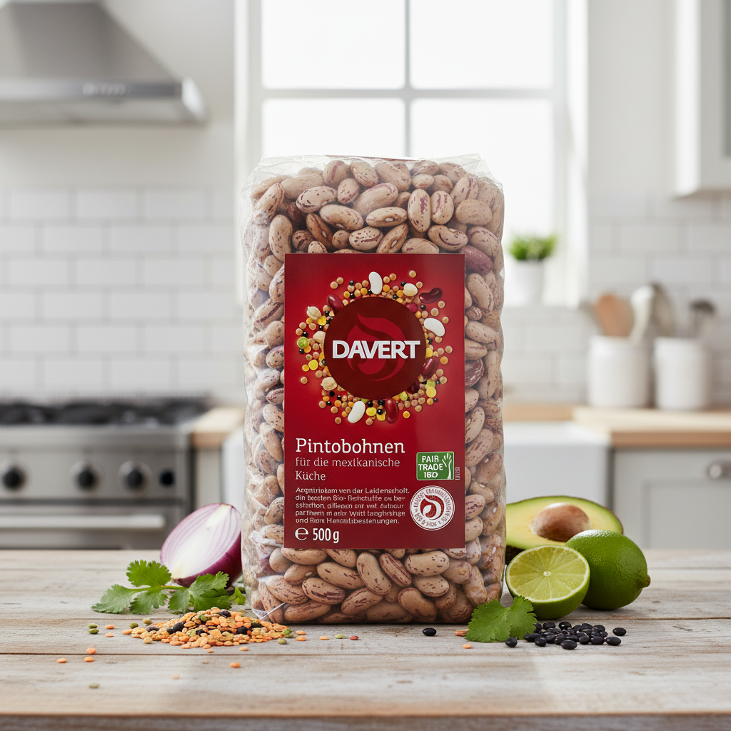 Fasole Pinto Bio Fairtrade Davert 500g - Specialitate pentru Bucătăria Mexicană