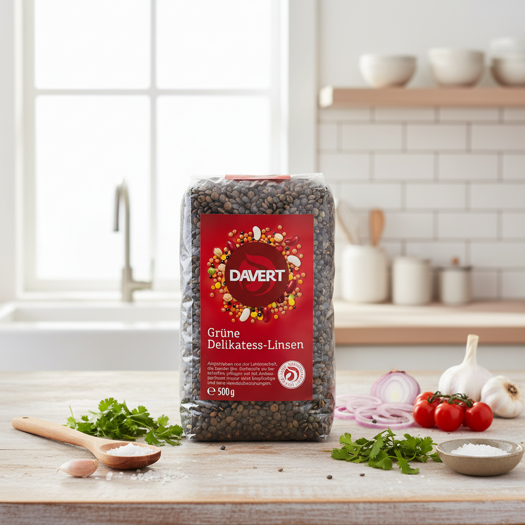 Linte Verde Tip Du Puy Bio - Delicatesă Culinară Bogată în Proteine Davert 500g 2