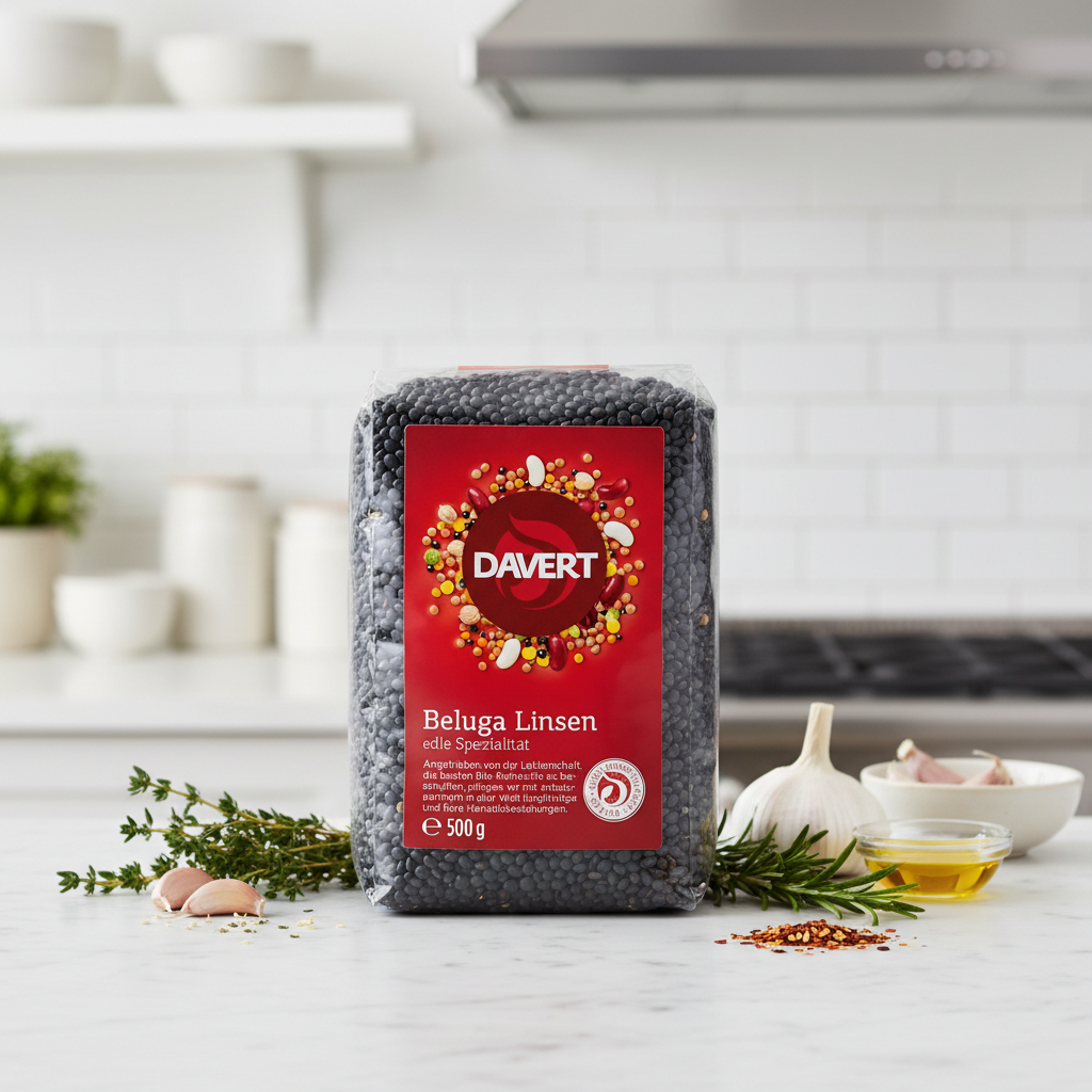Linte Neagră Beluga Bio Davert 500g - Caviarul Vegetarian pentru Preparate Gourmet
