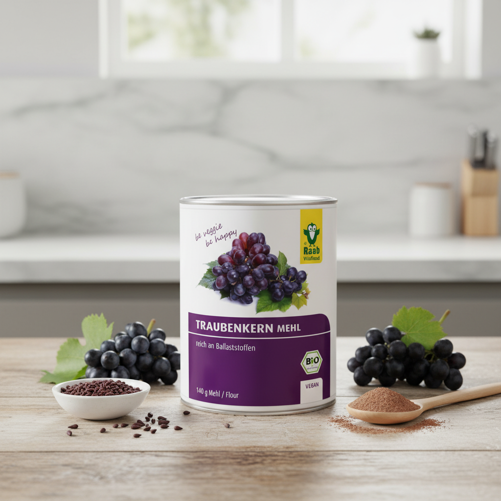 Făină din Sâmburi de Struguri Bio Raab 140g - Antioxidant Natural Bogat în OPC