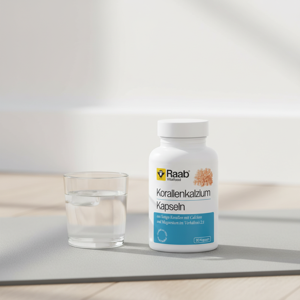 Calciu Coral Sango cu Magneziu Natural 2:1 Raab Vitalfood - 80 Capsule Vegane