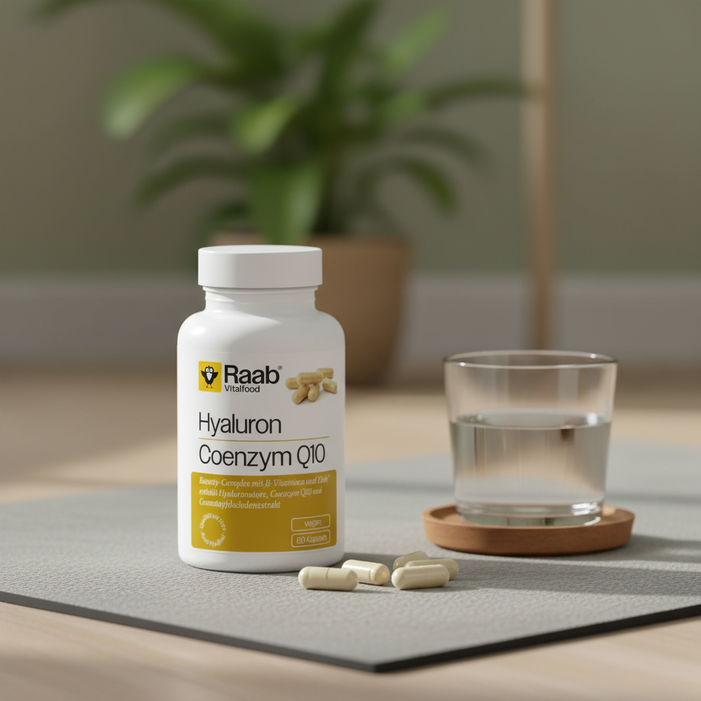 Acid Hialuronic & Coenzima Q10 Raab Vitalfood - Complex Vegan pentru Frumusețe și Vitalitate (60 Capsule)